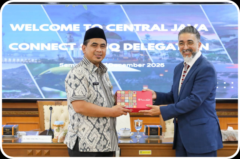 نائب حاكم جاوة الوسطى تاج ياسين يستقبل وفد منصّة ربط الأسواق الذي يبحث فرص تصدير القهوة والتوابل إلى الأسواق العالمية.