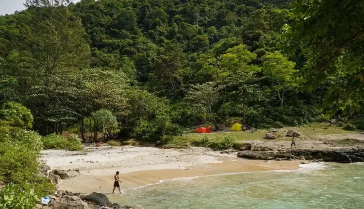 1. مشهد من شاطئ لوك ماتا إي في آتشيه بيصا، والذي يُعرف اليوم باسم "الشاطئ الوردي" بعد ظهور ظلال وردية ممزوجة بالرمال البيضاء